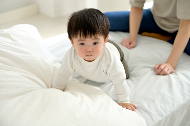 ハイハイしている男の子