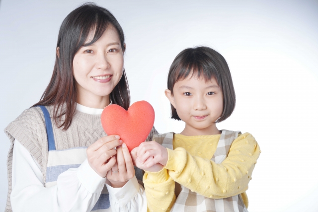 ハートをもつ親子