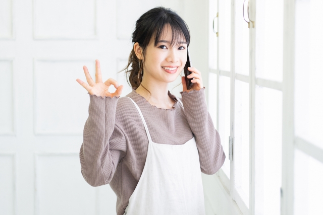 OKする女性