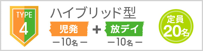TYPE4 ハイブリッド型 児発10名+放デイ10名 定員20名